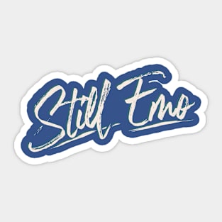 Still Emo (2024, White and Teal) Sticker